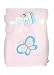 Produktbild First Steps Newborn Weiche Fleece Babydecke Pink mit Schmetterling-Design