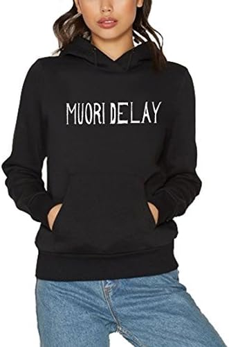 wallshirt Hooded Sweatshirt Die Delay Verdena Unisex Man Woman - Black, XX-Large