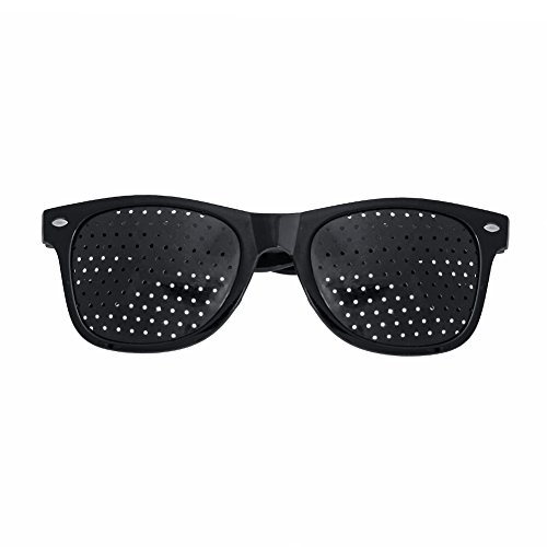Rasterbrille Lochbrille Pinhole Glasses Nadelöhr für Augentrainer Entspannung Gitterbrille mit - 5