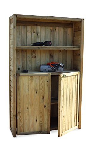 Geräteschrank Gartenschrank Heino, holz, B110 x T38 x H175 cm - 5
