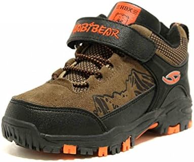 Boys Sport Moutain Climbing Trekking Hiking Shoes,children School Kids High Top Warm Lined Non Slip Winter Trainers Blue 1 Child UK