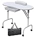 Popamazing Manicure Table Nail Technician Workstation Art Desk with Drawer + Carry Bag + Wrist Rest