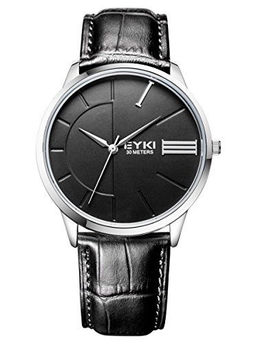 Alienwork Quarz Armbanduhr elegant Quarzuhr Uhr modisch schwarz Leder YH.EET1033L-01 Alienwork Quarz Armbanduhr elegant Quarzuhr Uhr modisch schwarz Leder YH.EET1033L-01