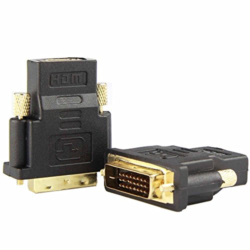 Ganvol HDMI auf DVI-D Dual Link Adapter, DVI-D Stecker (24+1 male) zu HDMI Buchse Konverter Für 1080p HD TV, PS3, PS4, Xbox 360 ONE, Beamer, DVB-Receiver, Monitor, Blu-Ray, DVD, Raspberry Pi