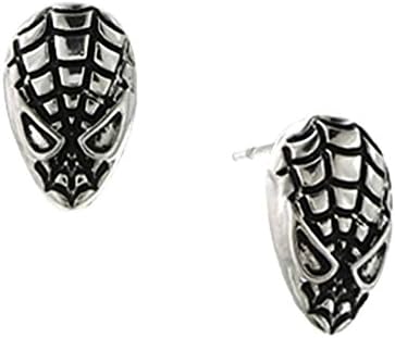 Marvel Comics Spider Man Head Antique Stud Earrings 4079