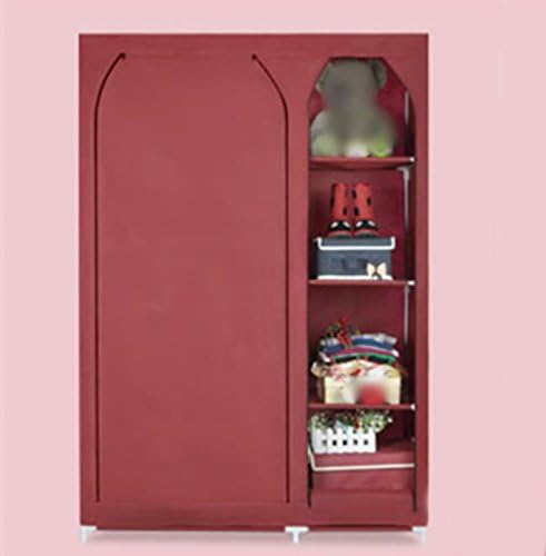 Simple wardrobe / cloth wardrobe / steel frame steel pipe reinforced thickened single assembly cloth cabinet storage ( Style : 5 )