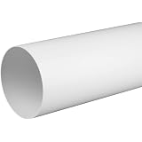 Plaströr ventilationsrör runt rör 0,5 m rör PVC vit Ø 100 mm Ø 125 mm Ø ...