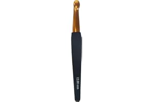 KnitPro KP30886 12 mm Aluminium Crochet Hook, Gold, Gld-bl
