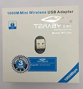 World Shopper TERABYTE 1000MBPS WiFi DONGLE Wireless Mini Network Adapter / Wi-Fi Receiver 1000Mbps, WiFi dongle Mini Adopter 2.4Ghz, 802.11B/G/N USB 2.0 (White)