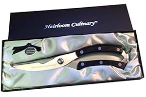 HEIRLOOM CULINARY HEAVY DUTY KITCHEN SHEARS, Professional Poultry SCISSORS for Meat, Chicken, Bones,Lobster,BBQ Grill and Cooking, Stainless Steel Cutlery Scissor BEST for SPATCHCOCKING COOK and CHEF APPROVED