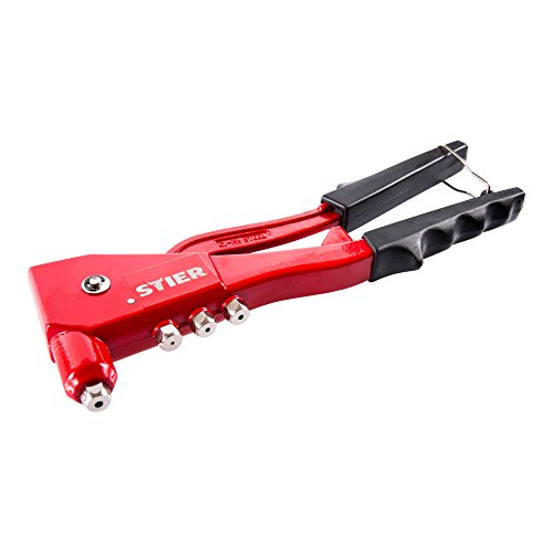 STIER Blindnieten-Satz I Blindnietzange I Blindnieten 2,4 mm 3,2 mm 4,0 mm 4,8mm I 4 x auswechselbare Mundstücke I 201-teiliges Set - 2