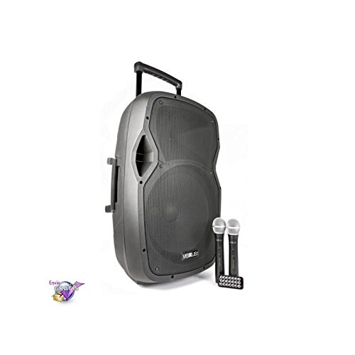 Vexus AP1500PA Bafle Portatil 15" / 2 micrófonos de mano inalámbricos USB / bluetooth