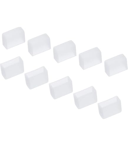 YOKIVE 50-Pack Silicone Plugs, LED Tube Strip End Caps With 2 Holes, Waterproof Seal For 5630 12mm Wide Strips (White)