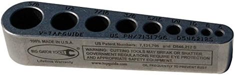 V-Tap Guide, Standard sizes 0-80 to 5/8 by Big Gator Tools