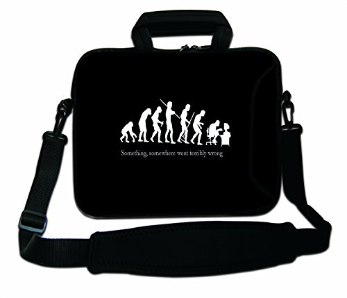 Luxburg Schultertasche Notebooktasche Laptoptasche Tasche mit Tragegurt aus Neopren Plus Free Mouspad! Für Apple, Acer, Asus, Chromebook, Dell, HP, Lenovo, Samsung, Sony etc Laptop 14,2 Zoll - 2
