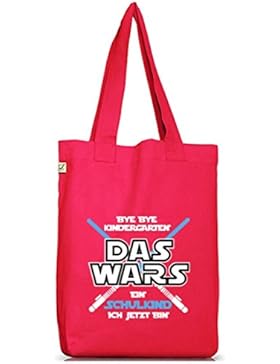 Einschulungsgeschenk Erstklässler Stoffbeutel Bye Bye Kindergarten - ein Schulkind ich jetzt bin