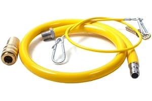 KCSL 3/4" x 1m long Commercial Gas Hose Yellow Caterquip by Key Catering Solutions Ltd