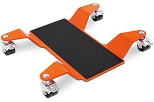 Carrello Sposta Moto compatibile con BMW R 1200 GS compatibile con Cavalletto Centrale ConStands Mover II, max. 320 kg, arancione