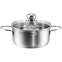 Kopf 124634 Sautoir Josie, Ø 20 cm, Hauteur de 9 cm, 2 litres, INOX