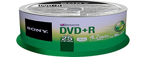 Sony 25DPR47SP DVD+R Rohlinge (16x Speed, 4,7GB, 120 Min, 25-er Stück Spindel) - 2