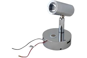 MARVIX LED Reading Light Dimmable 12V 24V Chrome Spotlight Touch Control Switch USB Charging Motorhome Caravan Boat Lamp