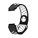 Produktbild Altsommer Armband 21mm für Garmin Forerunner 235/220/230/620/630 / 735XT Doppel-Farben Silikon Uhrenband mit Vielen Luftlöchern Atmungsaktiv Armband Replacement für Herren Damen (Weiß)