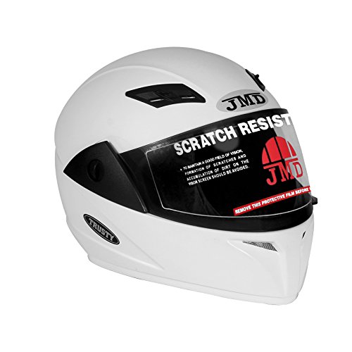 JMD Trusty Full Face Helmet (L) White Color || ABS Shell For Extra Protection || ISI Certified Helmet || Imported Cushioning For Comfort Fit || Poly Carbonate Visor For Better Visibility || Scratch Less Shell For Longer Life || Safety Without Compromise RS.799 (33.00% Off) - Amazon JMD Trusty Full Face Helmet (L) White Color || ABS Shell For Extra Protection || ISI Certified Helmet || Imported Cushioning For Comfort Fit || Poly Carbonate Visor For Better Visibility || Scratch Less Shell For Longer Life || Safety Without Compromise RS.799 (33.00% Off) - Amazon
