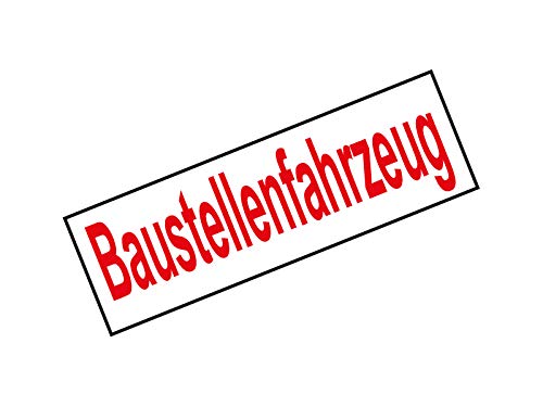 Preisvergleich Produktbild 5 x Aufkleber Set Schild Baustellenfahrzeug