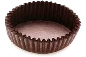 ARTIGIAN CARTA 1000 pz pirottini muffin carta da forno rotondo, pirottini cupcake tulipano per dolci e cioccolatini marrone D 8 x 2 cm