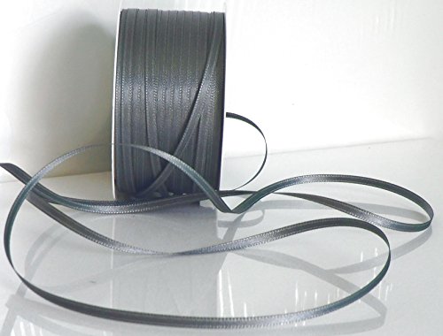 Satinband 50m x 3mm ANTHRAZIT dunkelgrau Geschenkband DEKOBAND Schleifenband
