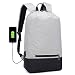 Produktbild HYKJ Business Laptop Rucksack mit USB-Lade-Schnittstelle, Kopfhöreranschluss, wasserdichtes Segeltuch, Polyester, geeignet für 39,6 cm (15,6 Zoll) Computer-Rucksack, Herren und Damen, Freizeit Schule 