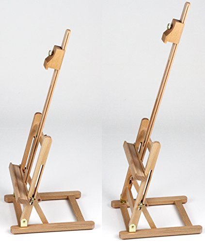 TISCHSTAFFELEI T-40 aus Buche FSC® für Keilrahmen bis 40 cm, Sitzstaffelei, Malhöhe und Neigungswinkel verstellbar - 3