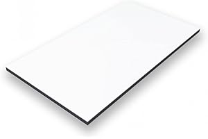 Aluverbund 24 Aluverbundplatte, Aluminium Platte, 3mm dick, Weiß /RAL9016, 40x70cm