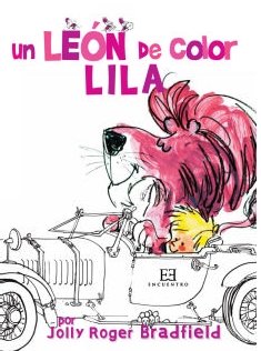 Un león de color lila