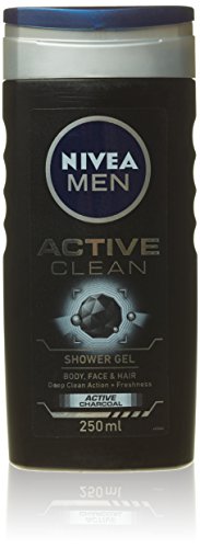 Nivea Men Active Clean Shower Gel 250 ml - Pack of 6