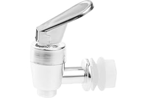 YOOJIA 2 Stück Kunststoff Zapfhahn Auslaufhahn Getränkespender Bierfass Weinfass Saftspender Ersatz Wasserhahn (17mm) B Silber A Einheitsgröße