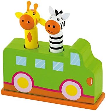 Andreu Toys 11.5 x 3.5 x 11 cm Wild Animals Pop Up Toy (Multi-Colour)