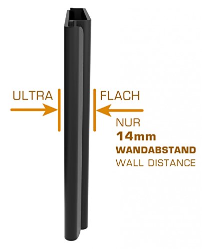 Ricoo Monitorhalterung Wand Flach Universal F0311 Monitor Halterung VESA 100×100 Ultra Slim Aufhängung Wandhalterung für TV LCD LED Wandhalter für PC-Monitor und Fernseher mit ca.33-68cm/13′-27′ // SUPER-SLIM Wandabstand nur 14mm - 2