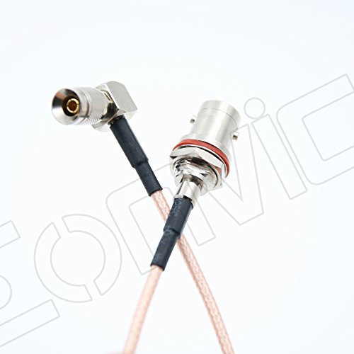 eonvic BNC-Buchse Schott nach rechts Winkel 1.0/2.3 DIN männlich RG179 SDI Kabel Jumper Pigtail 20 cm - 4