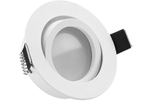 ‎LEDANDO LEDANDO LED Einbaustrahler Set Weiß matt mit LED GU10 Markenstrahler 5W - warmweiss - 120° Abstrahlwinkel - schwenkbar - 35W Ersatz - A+ - LED Spot 5 Watt - Einbauleuchte LED rund