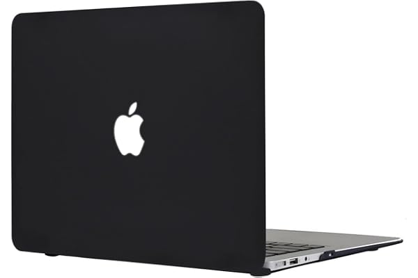 TECOOL Coque Compatible avec Ancien MacBook Air 13 Pouces 2010-2017 (A1466 1369), Coque Rigide de Protection en Plastique Fine, Noir