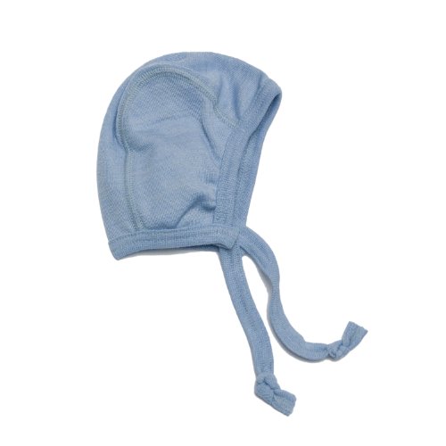 Engel Baby Bonnet - 70 % Virgin Wool and 30% Silk - 8-15 months (Height 28-31) (74/80) -Blue