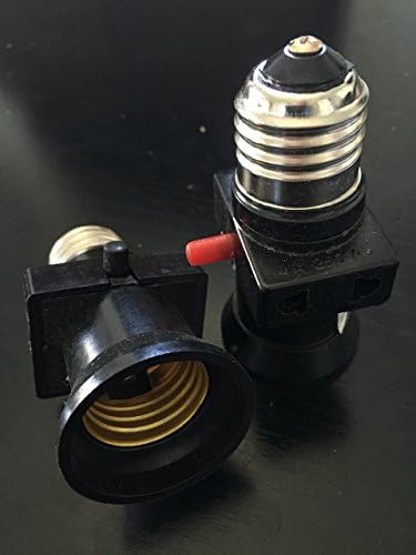 SET OF 3 LAMP HOLDER LIGHT E27 WITH 2 SOCKET PLUG UK COMPATIBLE BULB HOLDER Standard Screw Base with On/Off Switch