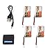 Produktbild Dooret 4Pcs ZOP Leistung 3,7V 650mAh 25C 1S Lipo Battery Wiederaufladbare mit 4 in 1 Batterie USB-Ladegerät für RC Racing Drone Hubschrauber-Auto