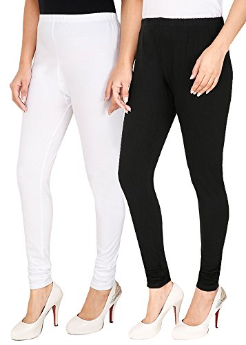 Red Ballons One Black and One White Cotton Casual Leggings For Girls/Women Free Size (Combo of 2) RS.359.00