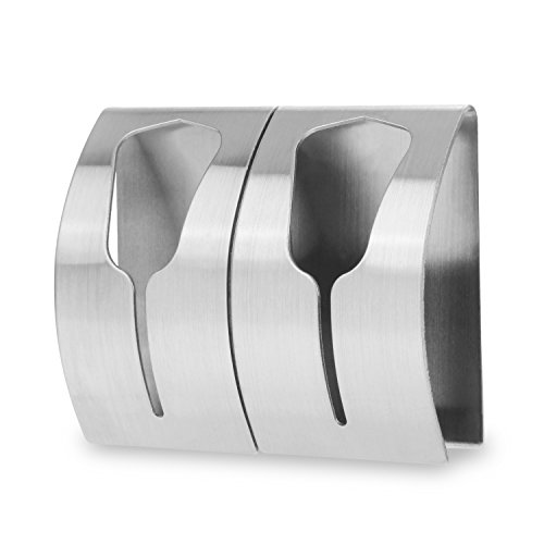 Preisvergleich Produktbild 2 x Amzdeal Handtuchklemmleiste Handtuchklemme EDELSTAHL Bad und Küche Stark Selbstklebend