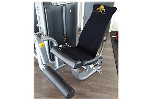 Fitnesshandtuch mit Fixierung / 120 x 40 cm / Fitness / Fitnessstudio / Krafttraining / Sporthandtuch / Handtuch – 100 % Baumwolle – schwarz, pink, grau, blau – auch als Set - 5