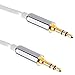 Produktbild 5m Audio Flach Kabel 3,5mm Klinke AUX G-Shield Stereo Klinkenkabel für iPhone, iPod, MP3, Stereo, Handy, Sprecher, Kopfhörer, Auto Radio und Heim Stereoanlage - 5 Meter Weiß
