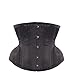 Produktbild EXP005;34 Underbust Waist Trainer in Black Satin - Curved Hem and Hip Panels