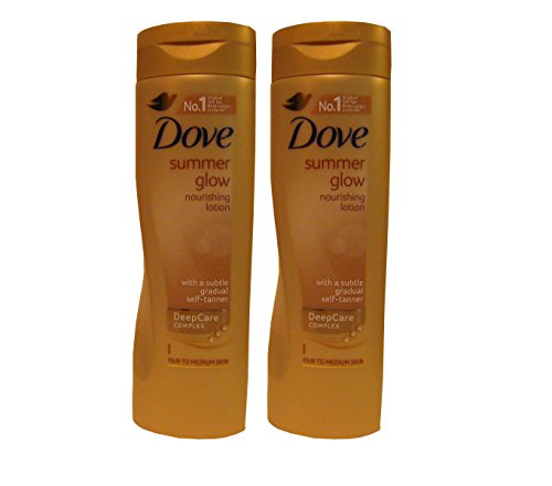 Dove Summer Glow Gradual Self Tan Body Lotion Fair To Medium 2 X 250 Ml = 500Ml